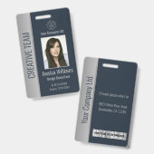 Aangepaste werknemersfoto, streepjescode, Logo, na Badge (Front & Back)