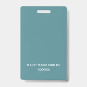 Aangepaste werknemersfoto, streepjescode, Logo, na Badge (Achterkant)