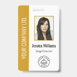 Aangepaste Werknemersfoto, Streepjescode, Logo, Na Badge