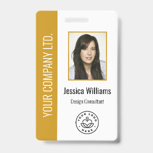 Aangepaste Werknemersfoto, Streepjescode, Logo, Na Badge