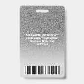 Aangepaste Werknemersfoto, Streepjescode, Logo, Na Badge (Achterkant)