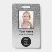 Aangepaste Werknemersfoto, Streepjescode, Logo, Na Badge (Voorzijde)