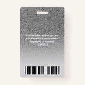 Aangepaste werknemersfoto, streepjescode, Logo, na Badge (Achterkant)