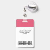 Aangepaste werknemersfoto, streepjescode, Logo, na Badge (Achterkant met intrekbare clip)