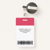 Aangepaste werknemersfoto, streepjescode, Logo, na Badge (Achterkant met intrekbare)