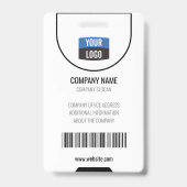 Aangepaste werknemersfoto, streepjescode, Logo, na Badge (Achterkant)