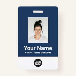 Aangepaste werknemersfoto, streepjescode, Logo, na Badge
