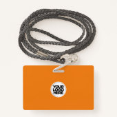 Aangepaste werknemersfoto, streepjescode, Logo, na Badge (Achterkant met draagriem)