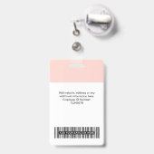 Aangepaste werknemersfoto, streepjescode, Logo, na Badge (Achterkant met intrekbare clip)