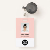 Aangepaste werknemersfoto, streepjescode, Logo, na Badge (Voorkant met intrekbare)