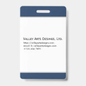 Aangepaste werknemersfoto, streepjescode, Logo, na Badge (Achterkant)