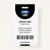 Aangepaste werknemersfoto, streepjescode, Logo, na Badge (Achterkant)