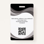 Aangepaste werknemersfoto, streepjescode, Logo, na Badge (Achterkant)
