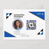 Aangepaste werknemersfoto, streepjescode, Logo, na Informatiekaartje (Voorkant)