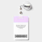 Aangepaste werknemersfoto, streepjescode, naamplaa badge (Achterkant met intrekbare clip)