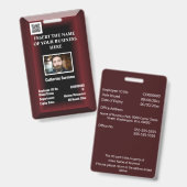 Aangepaste werknemersidentiteitskaart | Foto: logo Badge (Voor- en achterkant)