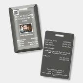 Aangepaste werknemersidentiteitskaart | Foto: logo Badge (Voor- en achterkant)