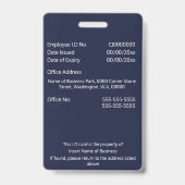 Aangepaste werknemersidentiteitskaart | Foto: logo Badge (Achterkant)