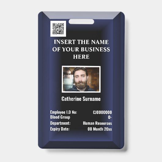 Aangepaste werknemersidentiteitskaart | Foto: logo Badge (Voorkant)