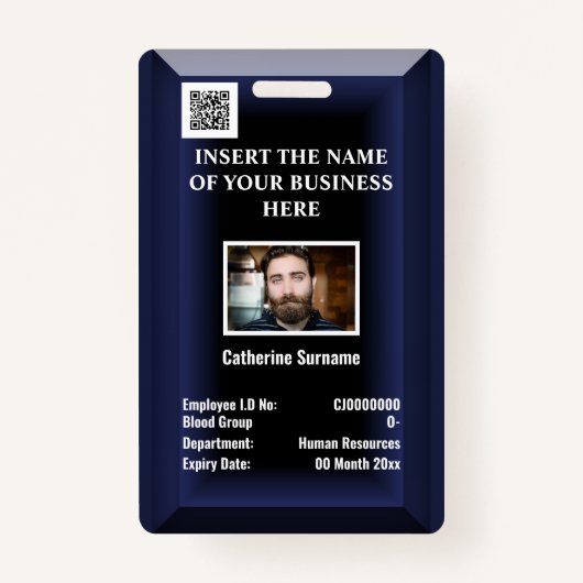 Aangepaste werknemersidentiteitskaart | Foto: logo Badge (Voorkant)