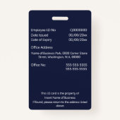 Aangepaste werknemersidentiteitskaart | Foto: logo Badge (Achterkant)