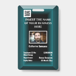 Aangepaste werknemersidentiteitskaart | Foto logo  Badge