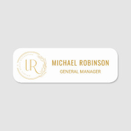 Aangepaste werknemersnaam Gold Script Logo Magneti Naamplaatje