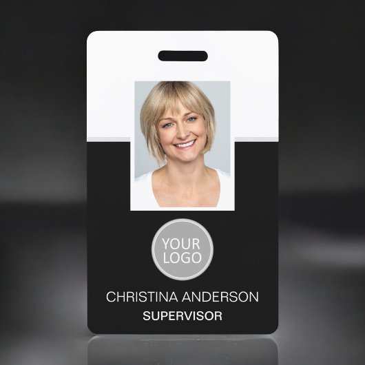 Aangepaste werknemersnaam Logo Foto Corporate Work Badge