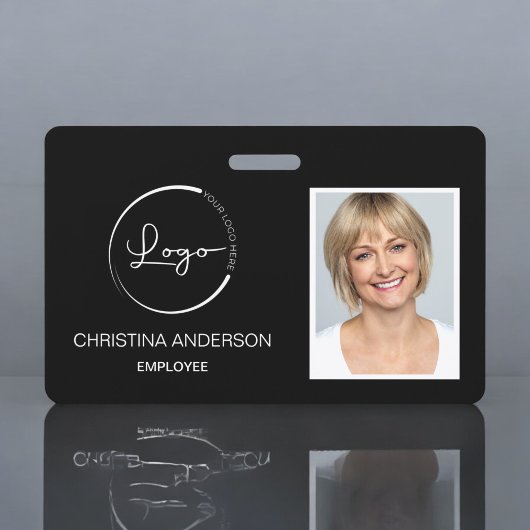 Aangepaste werknemersnaam Logo Foto Corporate Work Badge