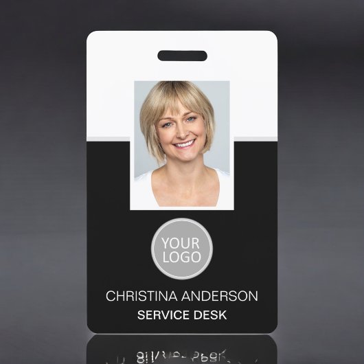 Aangepaste werknemersnaam Logo Foto Corporate Work Badge