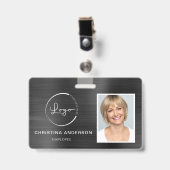 Aangepaste werknemersnaam Logo Foto Corporate Work Badge (Voorzijde met clip)