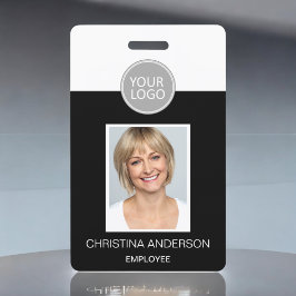 Aangepaste Werknemersnaam Logo Foto Zakelijk Werk Badge
