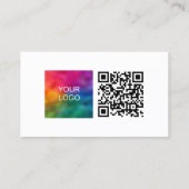 Aangepaste werknemersnaam QR code Business Logo hi Contactkaartje (Achterkant)