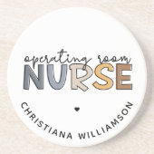 Aangepaste werkruimte voor verpleegkundigen of ver zandsteen onderzetter (Voorkant)