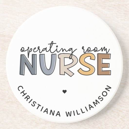 Aangepaste werkruimte voor verpleegkundigen of ver zandsteen onderzetter (Voorkant)