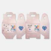 Aangepaste wervelende Eenhoorn Verjaardag gunstbox Bedankdoosjes (Ongevouwen)