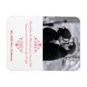 Aangepaste wervelingen bruiloft gunst dank u foto  magneet (Horizontaal)