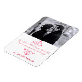 Aangepaste wervelingen bruiloft gunst dank u foto  magneet (Linkerzijde)