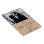 Aangepaste wervelingen bruiloft gunst dank u foto magneet (Rechterzijde)