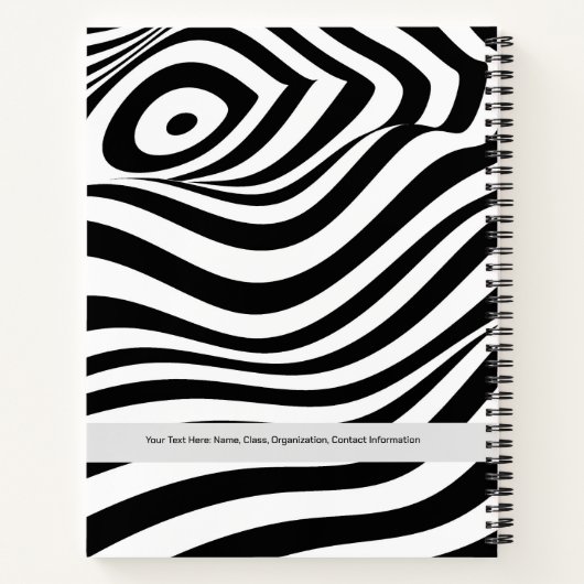 Aangepaste wervelpatroon Notitieboek – geometrisch (Achterkant)