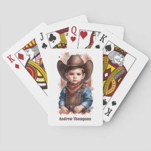 Aangepaste western cowboy verjaardag pokerkaarten