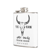 Aangepaste Westerne bruiloft Bachelorette Party Gr Heupfles (Links)