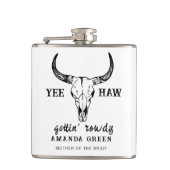 Aangepaste Westerne bruiloft Bachelorette Party Gr Heupfles (Voorkant)