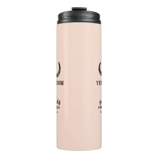 Aangepaste Westerne bruiloft Bachelorette Party Gr Thermosbeker (Voorkant)