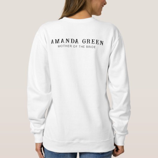 Aangepaste Westerne bruiloft Bachelorette Party Gr Trui (Achterkant)