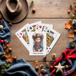Aangepaste Westerne Cowboy Verjaardag Pokerkaarten<br><div class="desc">Verwerk wat Wild West-plezier met deze aangepaste cowboy-speelkaarten,  met een beetje buckaroo in bandana en laarzen! Gepersonaliseerd met de naam van uw kind,  maken deze kaarten met een Western thema de perfecte feestgunst,  gameprijs of verjaardagscadeau voor een cowboyfeest. Geweldig voor tweede verjaardagen,  rodeo-feesten en landelijke bijeenkomsten!</div>