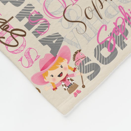 Aangepaste Westerne Cowgirl Horse Lover Collage Na Fleece Deken (Hoek)