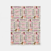 Aangepaste Westerne Cowgirl Horse Lover Collage Na Fleece Deken (Voorkant)