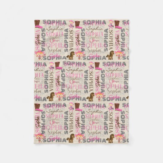 Aangepaste Westerne Cowgirl Horse Lover Collage Na Fleece Deken (Voorkant)