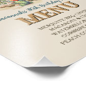 Aangepaste Westerne Cowgirl Up Rodeo Party Menu Si Foto Afdruk (Hoek)